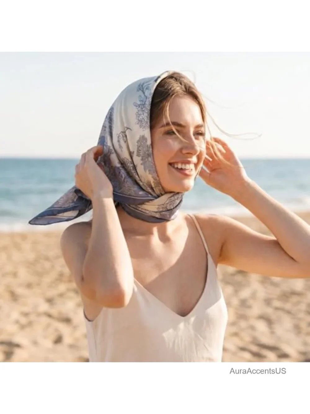 Satin-Like Square Head Scarf 27.5